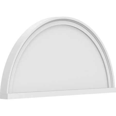 Ekena Millwork Half Round Smooth Architectural Grade PVC Pediment, 30"W x 15"H x 2"P PEDPS030X150HRO00